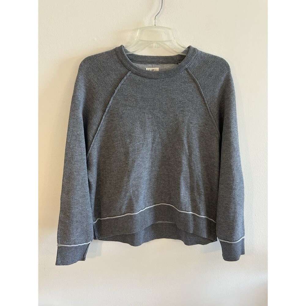 Pilcro Anthropologie The Oaklyn Cozy Crew-Neck Sweatshirt Women XSmall Gray